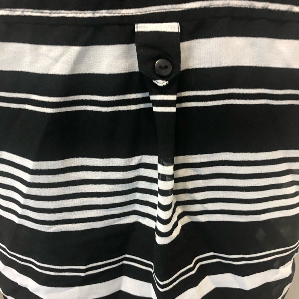 Live 4 Truth black and white sleeveless sheer top - Picture 2 of 7
